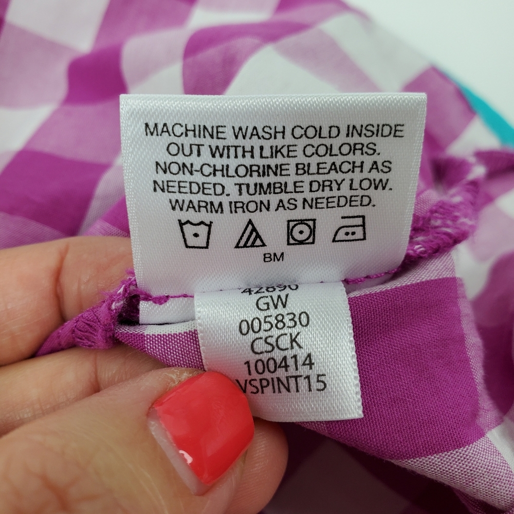 Hanna Andersson Cotton Aline Checked Dress 160 - Picture 9 of 9